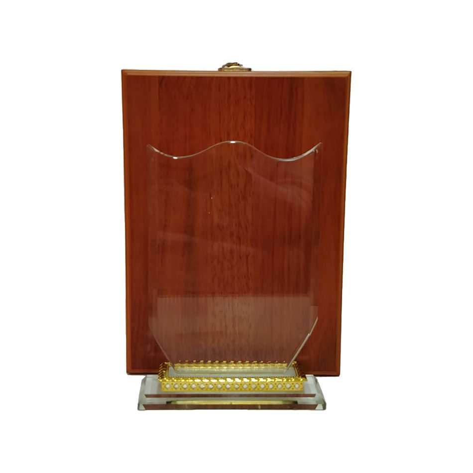  درع كريستال قاعة ذهبية  AS-9-3GW 